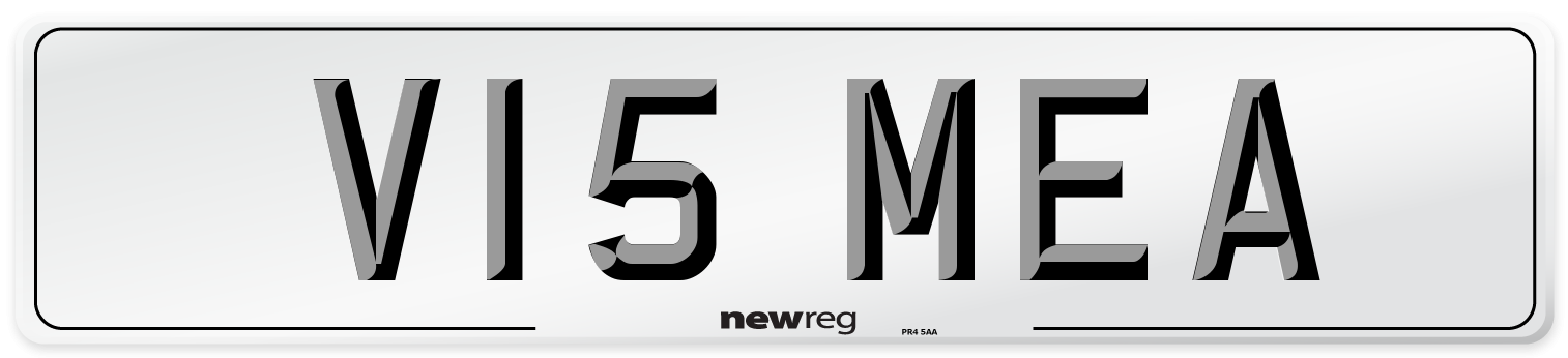 V15 MEA Number Plate from New Reg